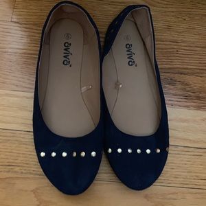 Navy blue flats